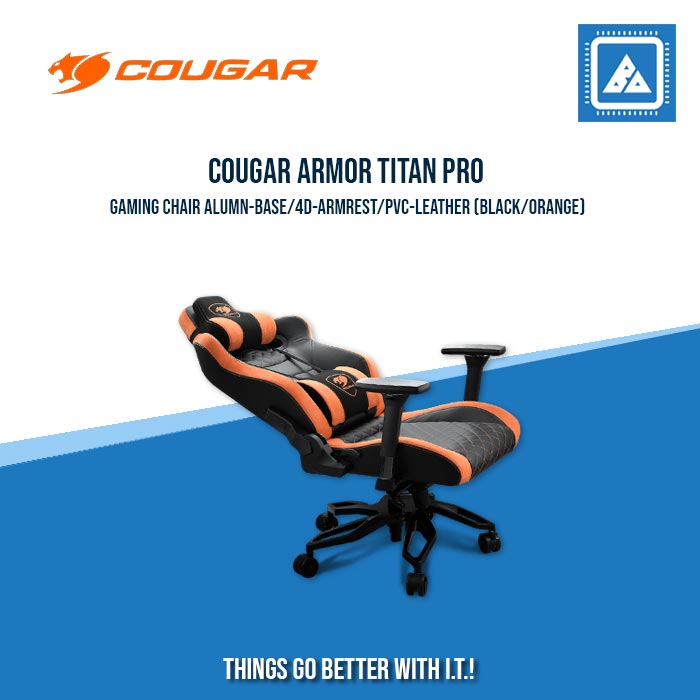 COUGAR ARMOR TITAN PRO GAMING CHAIR ALUMN-BASE/4D-ARMREST/PVC-LEATHER COUGAR ARMOR TITAN PRO GAMING CHAIR ALUMN-BASE/4D-ARMREST/PVC-LEATHER
